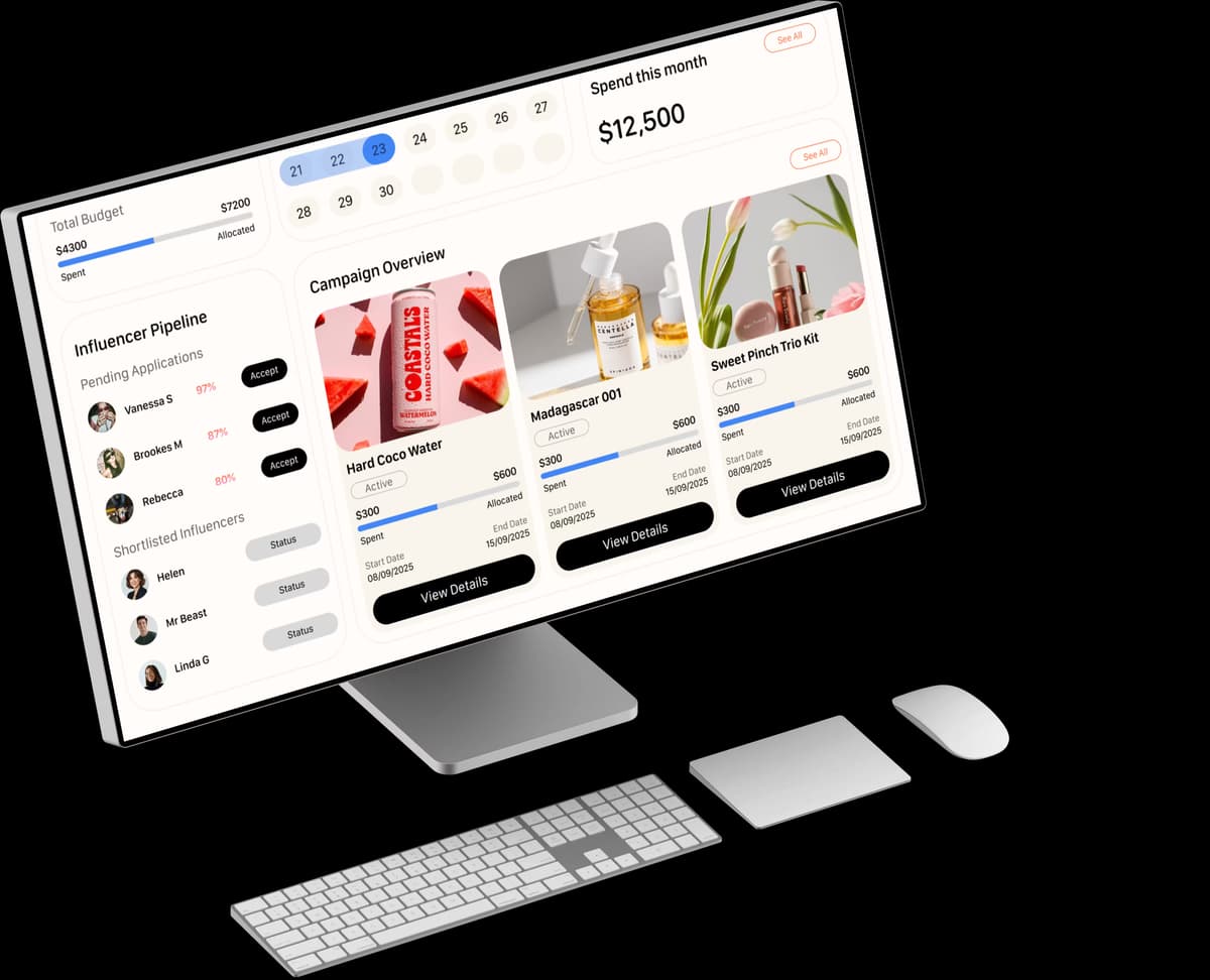 Digital marketing dashboard monitor
